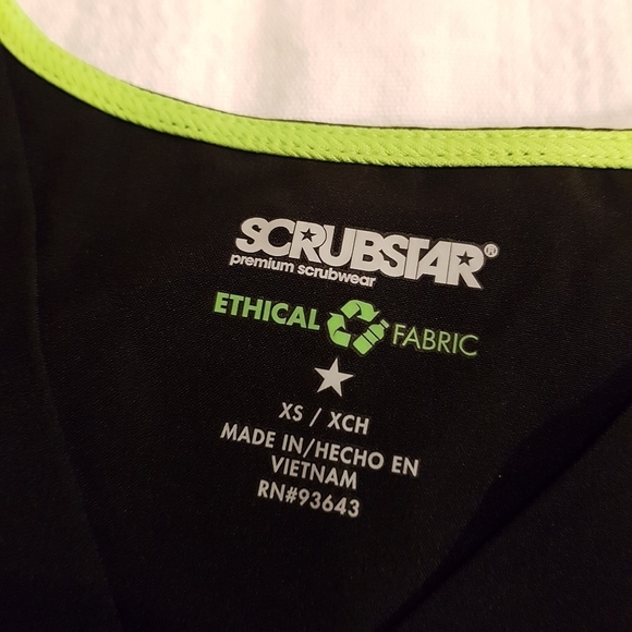 Scrubstar women's size XS or S, black Ethical Fabric, pick size - Picture 7 of 10